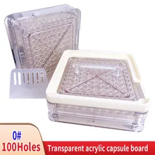 0#100 отверстие машина для ручного наполнения капсул прозрачная акриловая Капсульная пластина наполнитель Капсула-наполнитель
