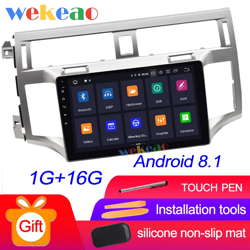 Android Car Radio Wekeao сенсорный экран " Android 9,0 Автомагнитола для Toyota Avalon Android авто gps навигация 2006-2010 - Цвет: Android Car Radio