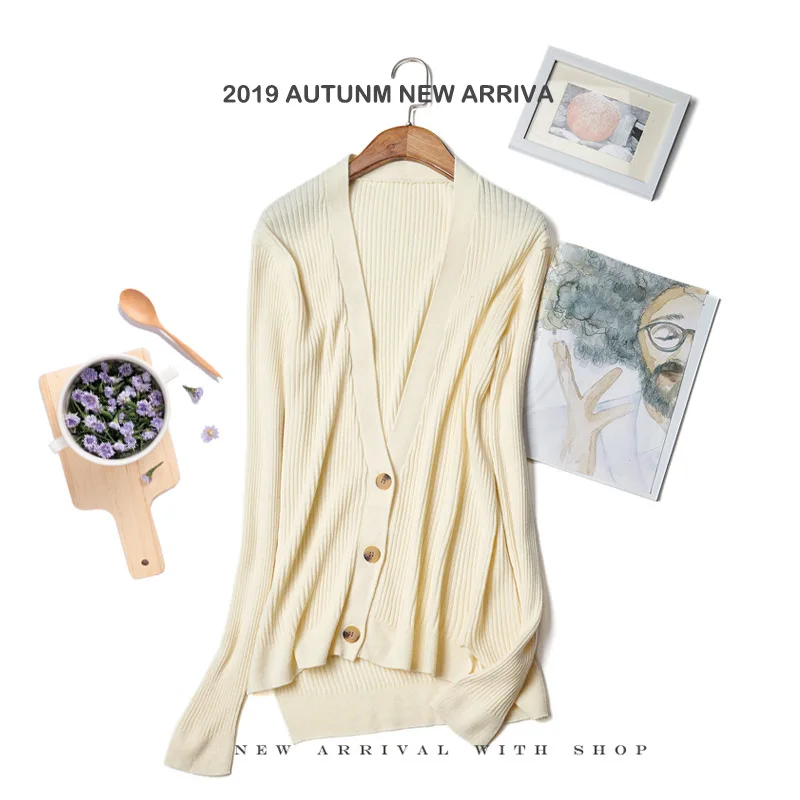 ^*Best Offers Heng ran Autumn And Winter Sweater Women's 2019 New Style Woolen Fabric Woollen Sweater Cardigan Women's Solid Color Sunken Stri ^*Best Offers Heng ran Autumn And Winter Sweater Women's 2019 New Style Woolen Fabric Woollen Sweater Cardigan Women's Solid Color Sunken Stri