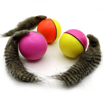 

1Pcs Cat Toys Jumping Rolling Chasing Moving Children Kids Pet Toys Weasel Activation Ball Kids Pets Funny Beaver Toy