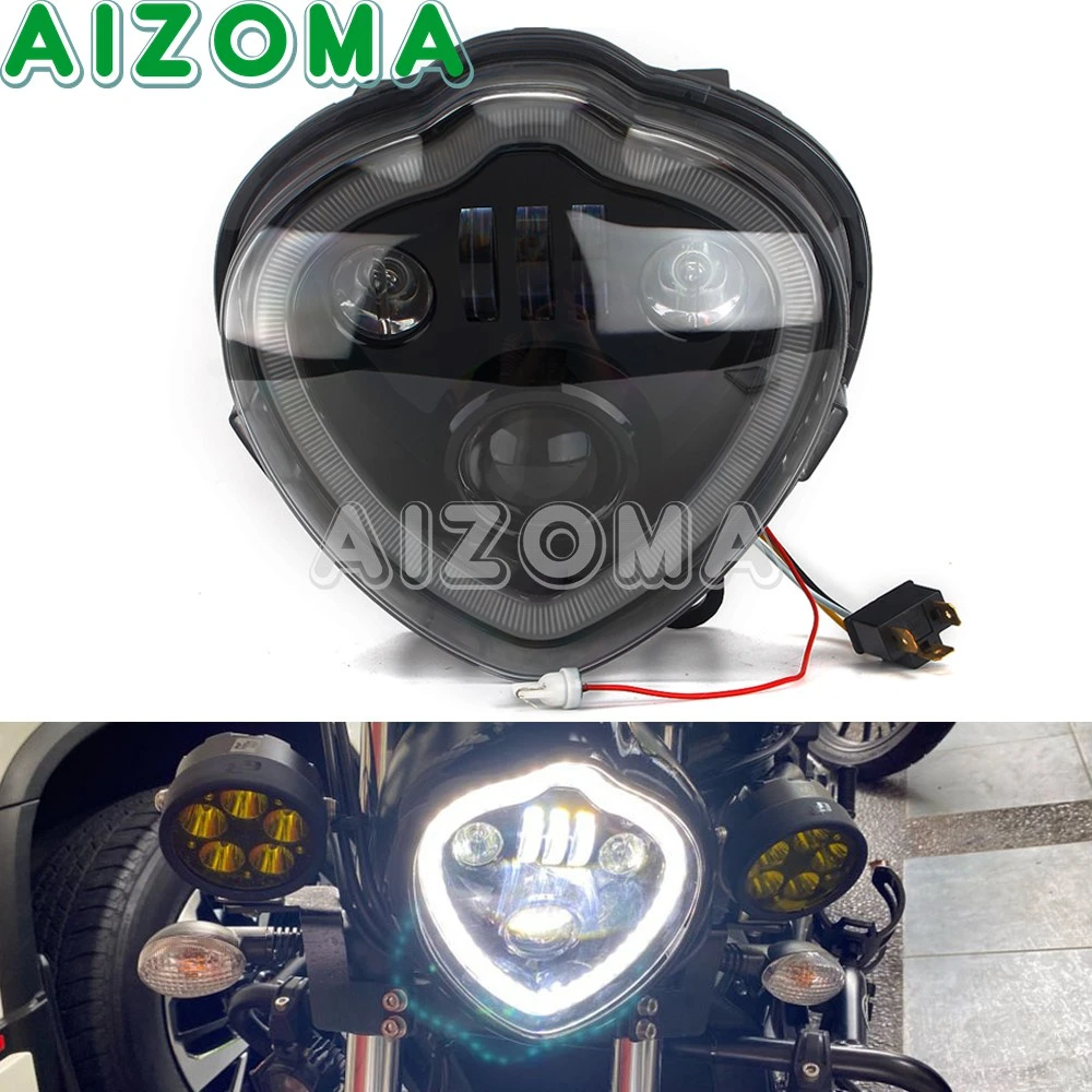 Motorcycle LED Headlight For Kawasaki Vulcan S 650 EN650 20152021 High/Low Beam Headlamp DRL