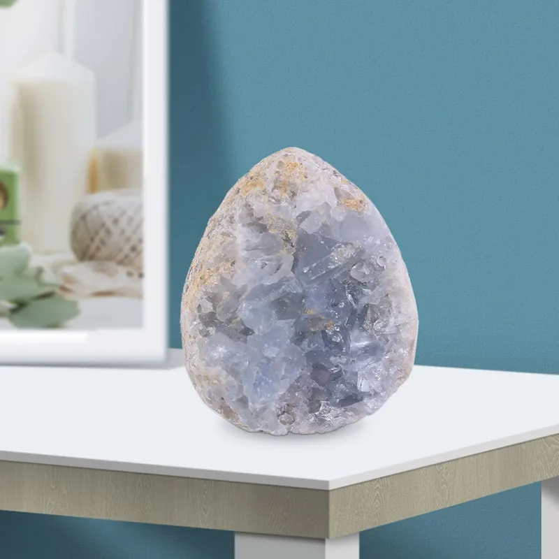 Natural Blue Crystal Cluster Decoration Stone Craft DIY Jewelry Raw Materials Crystal Ore For Necklace Bracelet Home Decoration
