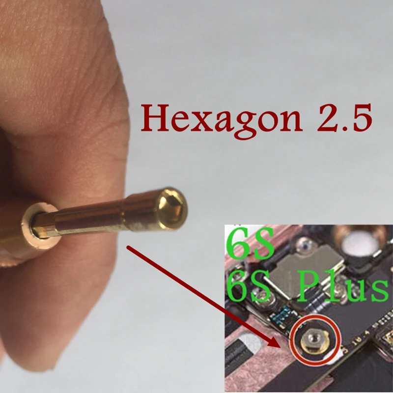 10pcs/lot 2.5mm Hexagon Hex Socket Head Screwdriver For iPhone 6s Motherboard Hex Screw Open Repair Tools