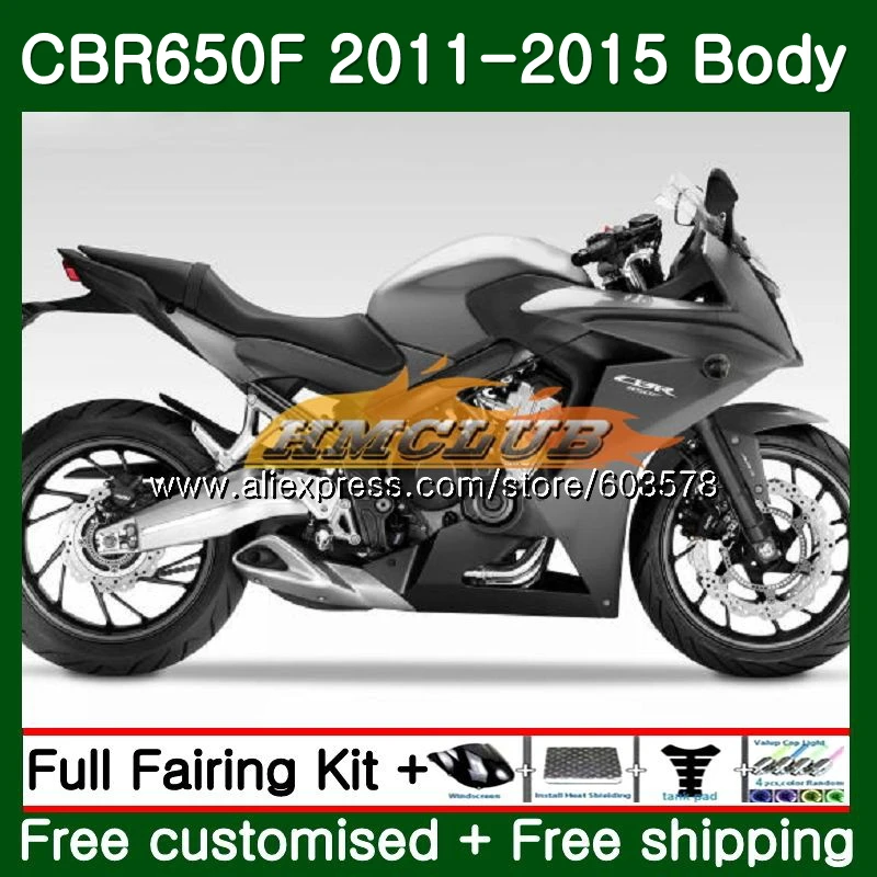 No. 1 CBR-650F для HONDA CBR 650F 650 F 2011 2012 2013 130CL. 12 CBR650 F CBR-650 CBR650F, возрастом 11, 12, 13, 14, 15, серый глянцевый обтекатель - Цвет: No. 1