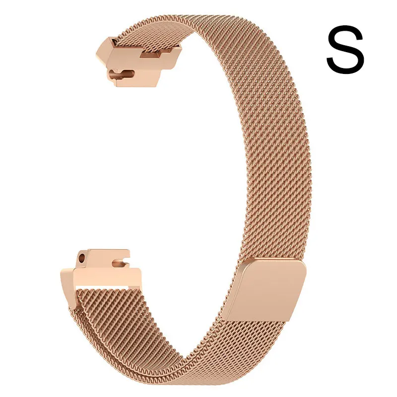 rosecolor S Ремешок для Fitbit Inspire HR/ace2 ремешок замена Миланская петля магнитный браслет из нержавеющей стали Betl для Fitbit Inspire - Цвет: rosecolor S