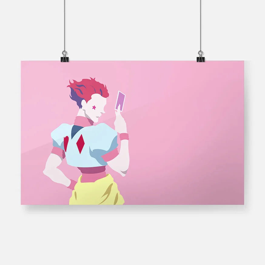 Hisoka Morow Hunter x Аниме плакат с рамкой деревянная рамка холст живопись настенное