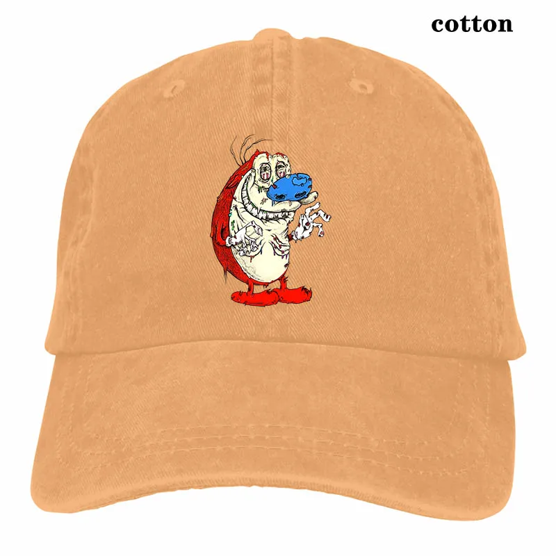 Ren and Stimpy детская бейсбольная кепка для мужчин и женщин, Кепка-Дальнобойщик, модная Регулируемая Кепка - Цвет: 3-Natural