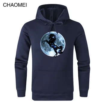 

2019 New Unicorn Moon Fullmoon Fantasy Magic Horse Fantastic Beast Hoodies Men Sweatshirt Streetwear Hoody Pullover C133