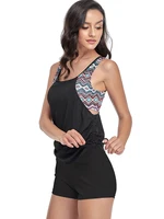 2025 New Sexy Leopard Print Splicing Tankini Swimsuits Plus Size Swimwear Women High Waist Swimsuit Female Ribbed Bathing Suits 5