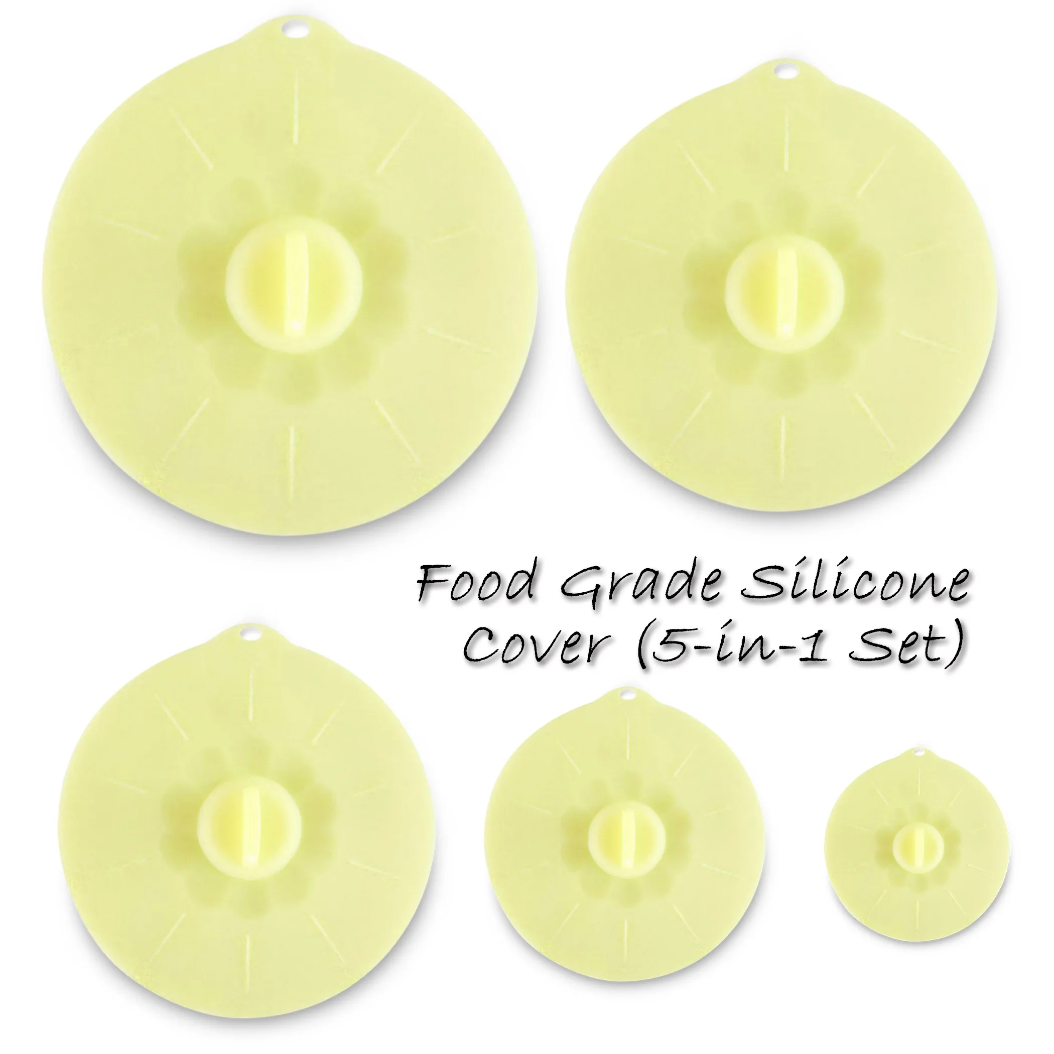 5pcs/set Silicone Seal Bowl Covers Fresh-keeping Wraps Lids Kitchen Protector | Дом и сад