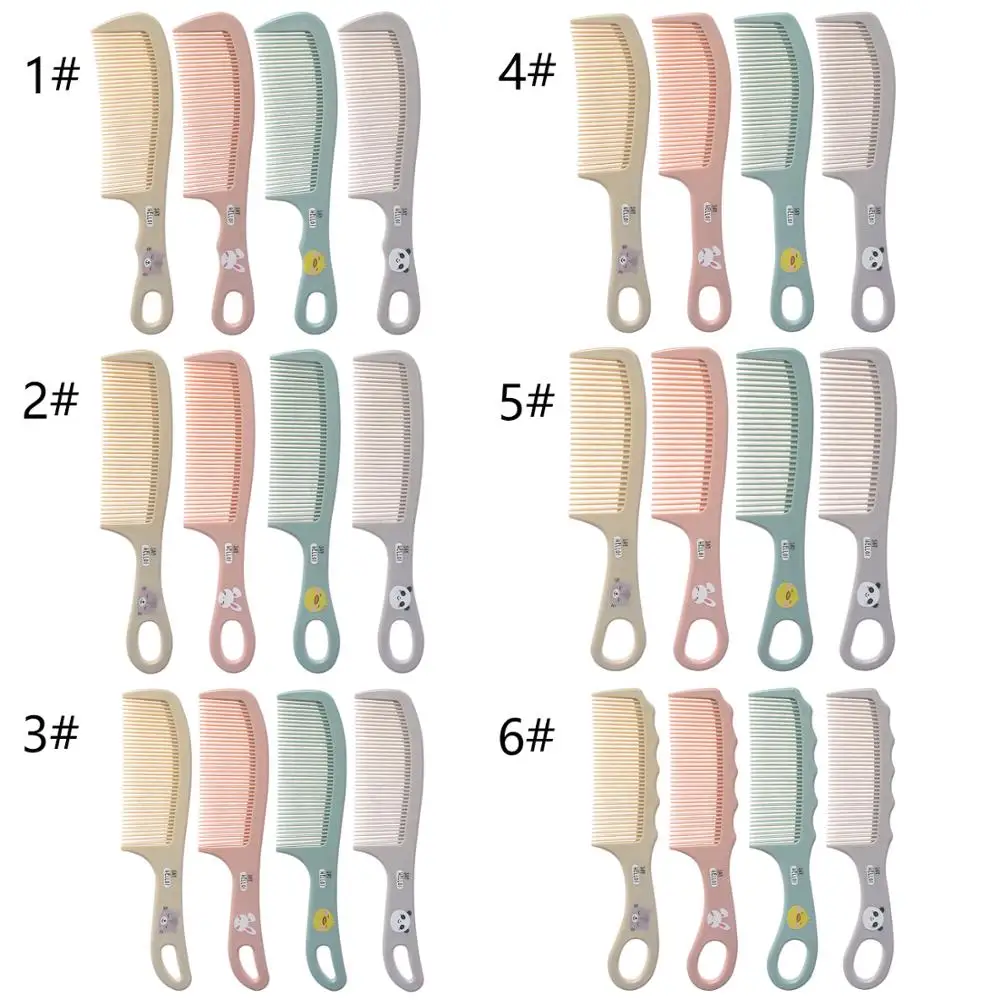 

6PCS Children Cartoon Cat Animal Anti-static Hair Brush Massage Comb Shower Wet Detangle Hair Brush Salon Hair Styling Tools