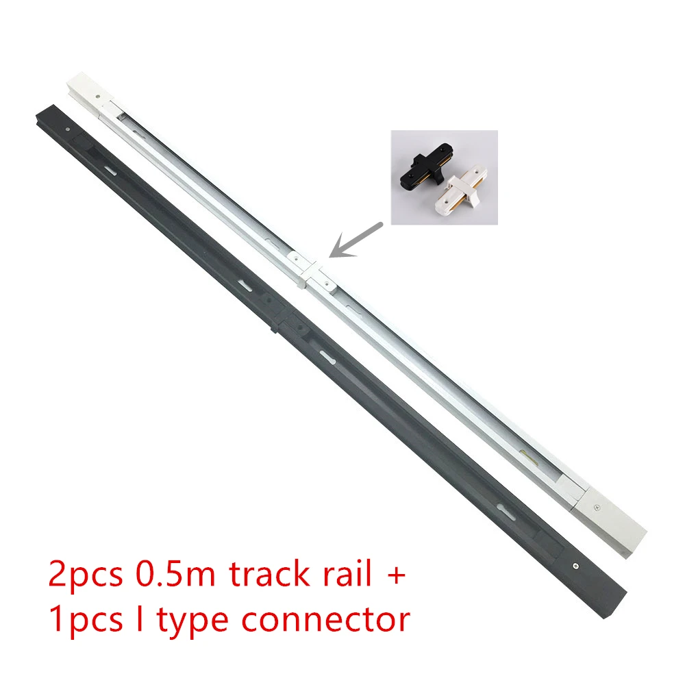 

LED track light rail 0.5m 1m half meter track rail spotlight light track fixture rail for track lamp white black