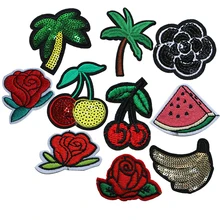 3 шт розовый, вишневый, кокосовый орех, банан, мультяшный значок, железная нашивка для одежды, сделай сам, нашивки, наклейки на заказ, значки