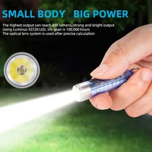

SST20 LED Keychain Flashlight Flash Lights Waterproof 400LM 300mAh Outdoor Cycling Camping Hunting Mini Pocket Working Light