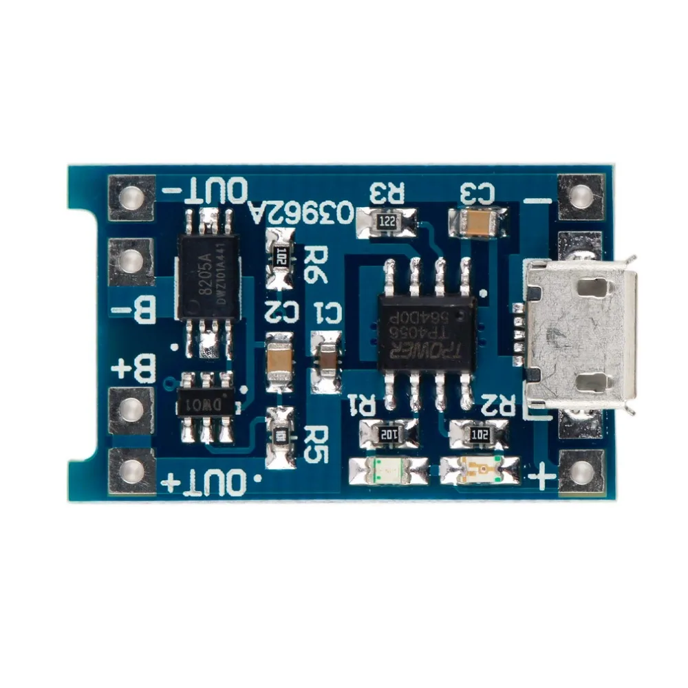 

5V Micro USB 1A 18650 Lithium Battery Charging Board Charger Module With Protective Battery Charger Module