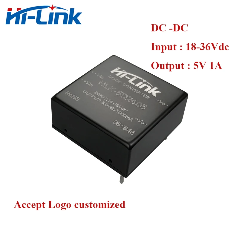 DC 18 36V to 5V 1A выходной трансформатор постоянного тока для выключателя мощности HLK