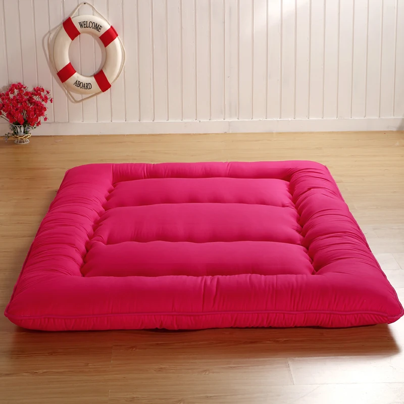  Green/Gray/Blue/Red Solid Mattress Tatami Mat for Bedroom Dormitory Sleeping on Floor Mat Folding M - 4000270666043