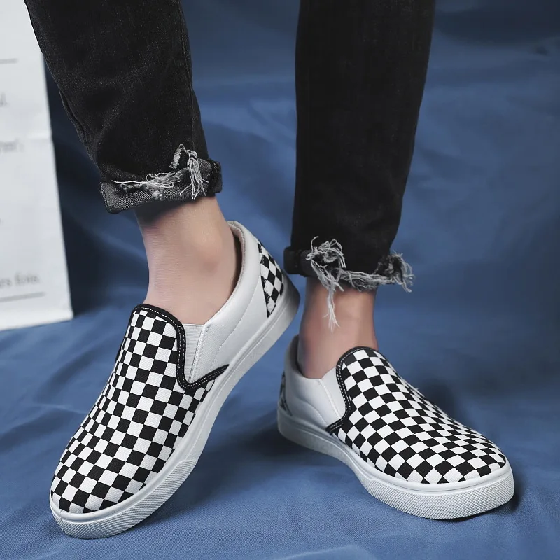 

2019 Spring Summer Tide Shoes Men Korean-style Athletic Shoes Mixed Colors Slip-on Loafers Breathable Casual Board Shoes