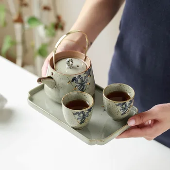 

Ceramic Tea Tray Stoneware Dry Bubble Tray Pot Bearing Pot Tray Fruit Fray Refreshment Tray Kung Fu Tea Set Saucer