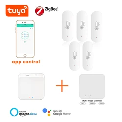 Tuya Zigbee Temperature Humidity Sensor Smart Home Life APP Real-time Report Monitoring For Alexa Google Home Gateway Required