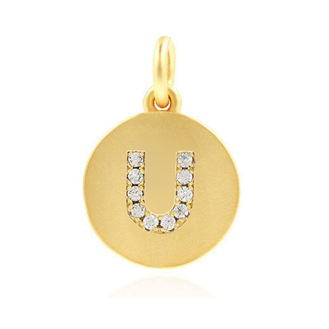 Letter Charms for Jewelry Making Supplies Charm Accessories Finding Diy Bracelet Necklace Earring copper Mosaic CZ 1pcs