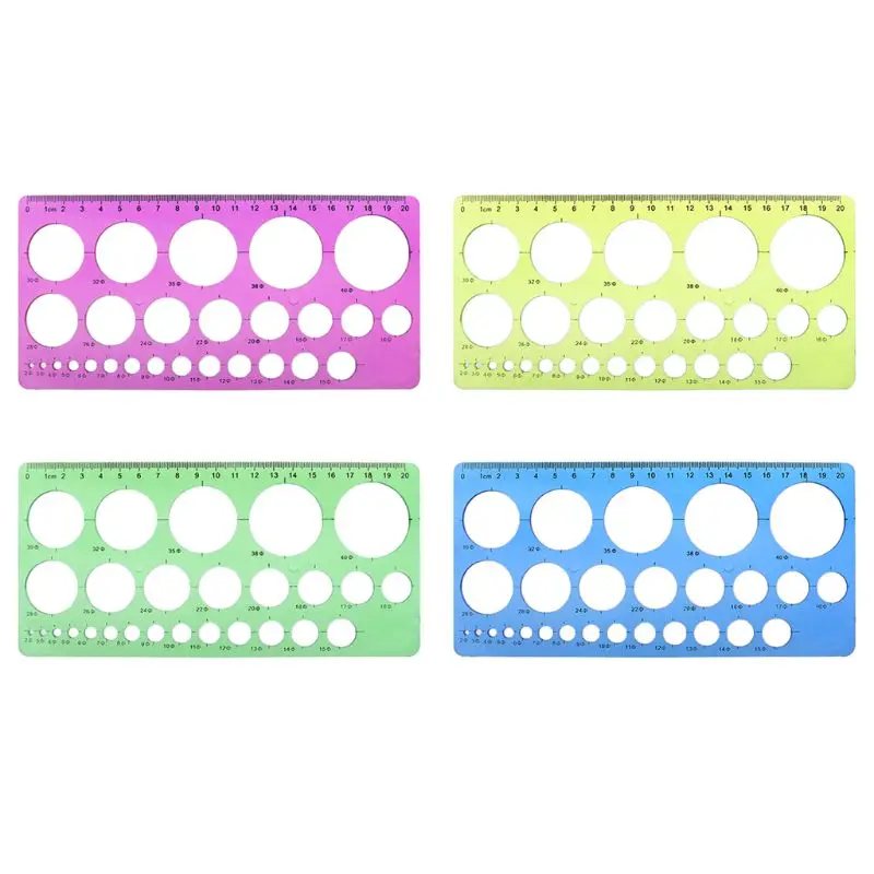 Plastic Circles Geometric Template Ruler Stencil Drawing Tool Stationery for student K3KB 1PC