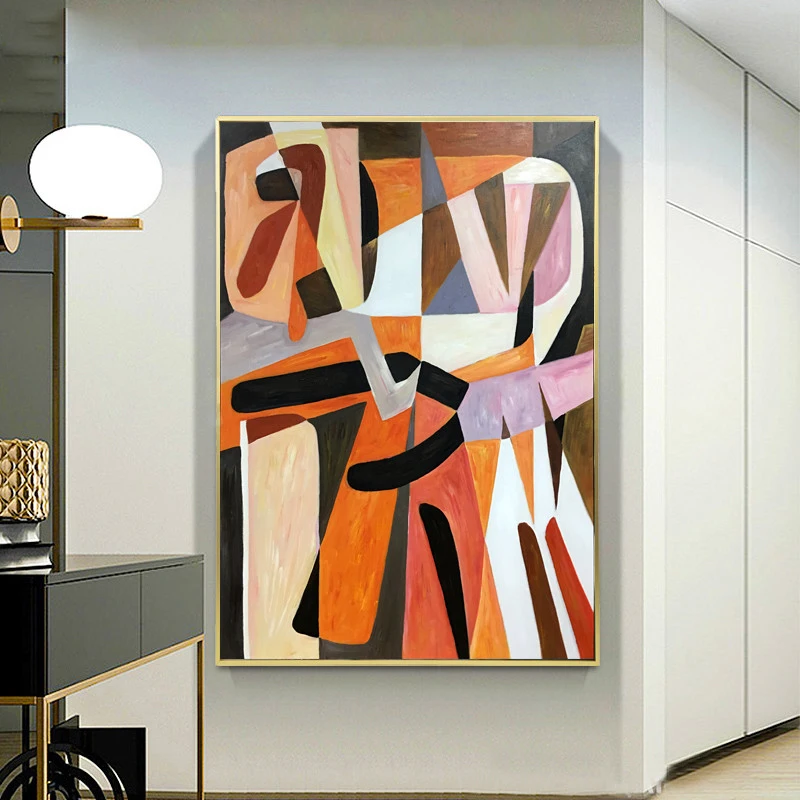 

R&GART Handpainted Abstract Oil Paint On Canvas Art Oil Painting Gift Home Decor Living Room Wall Adornment Picture FreeS
