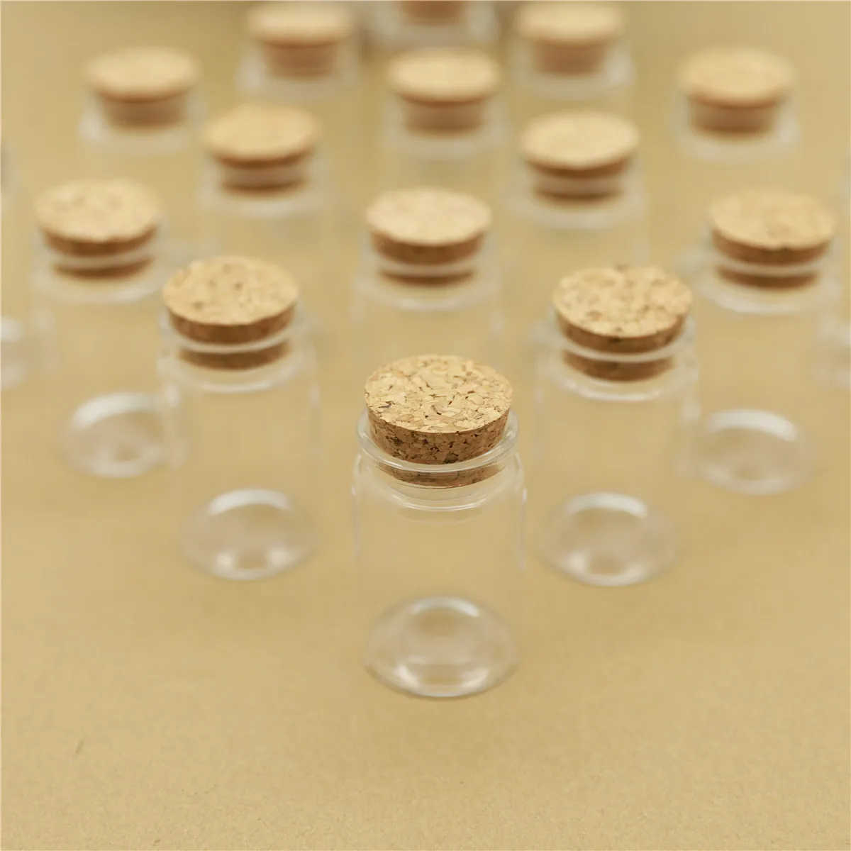 12 pcs/lot 25*37*60mm 40ml Small Glass Bottle Stopper Storage Jar Spice Bottle Containers tiny jars Vials Cork Bottle 5