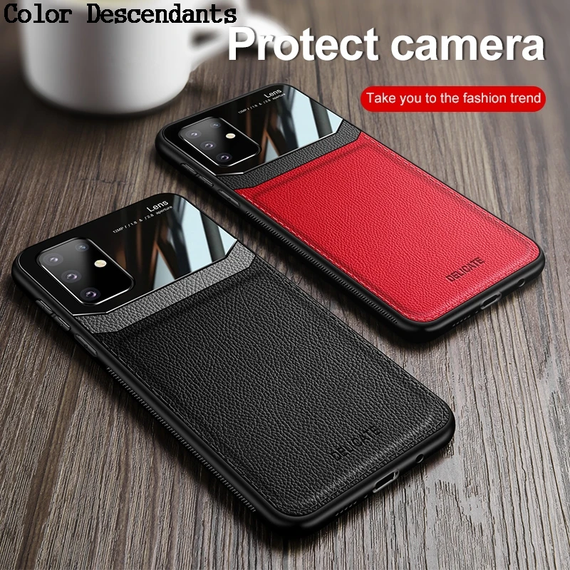 Per Samsung A50 Custodia In Pelle Samsung A70 Custodia Specchio Di Lusso Per Samsung Galaxy A7 2018 Cover Silice Custodie Anticaduta A50 Cover