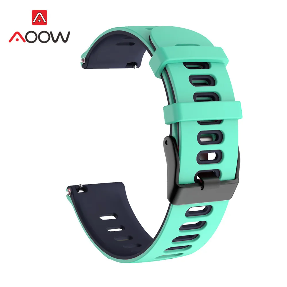 20 мм спортивный силиконовый ремешок для часов samsung Galaxy Watch Active2 40 мм 44 мм 42 мм Active 2 Garmin Amazfit huawei Band ремешок Correa - Цвет ремешка: Water duck