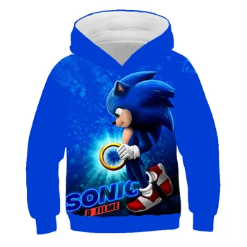 

Sonic 2020 New Autumn Winter Baby Boys Girls Clothes polyester Hooded Sweatshirt Children's Casual Sportswear Kids Clothing