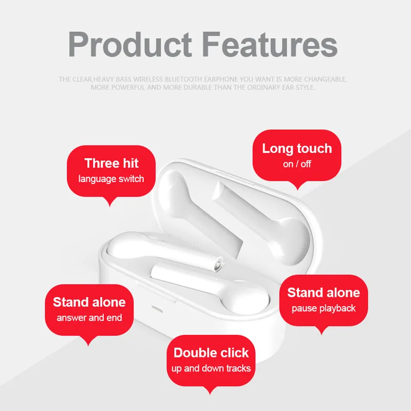 Bluetooth headset V5.0 Wireless Headphones noise cancelling Gaming earphones HD mic Sport earphone For phone huawei xiaomi