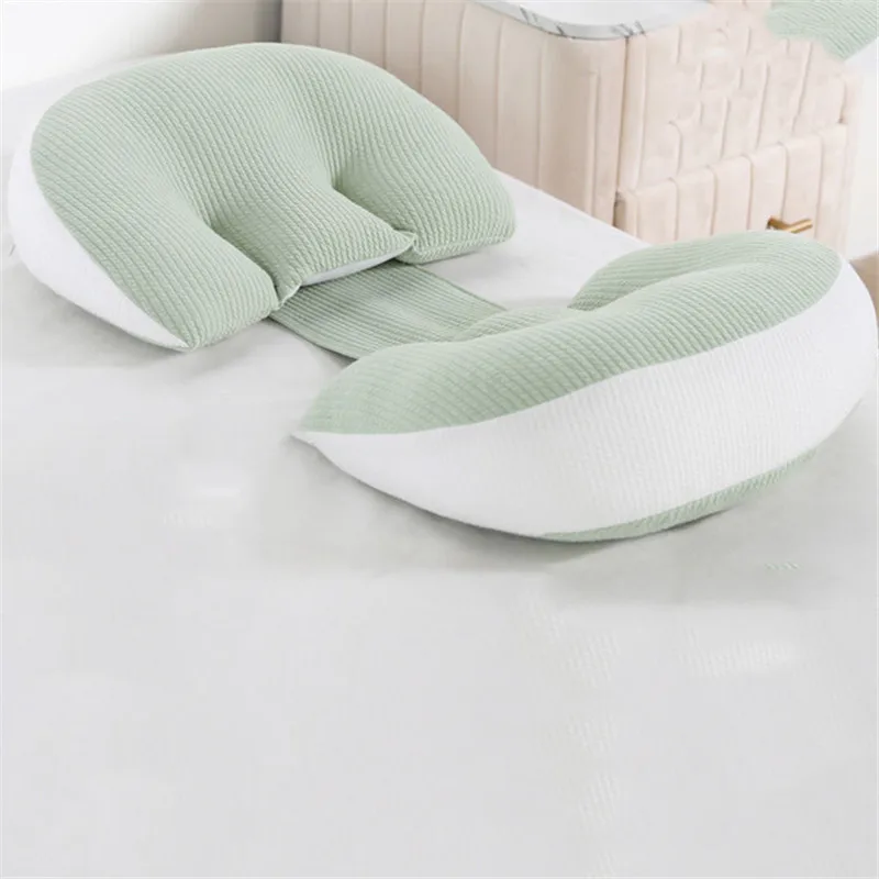 Pregnant Women Antibacterial Anti-mite Cotton Pillow U-shaped Abdominal Lift Side Sleeping Pillows Comfortable Pregnancy Product