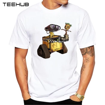 

Funny Dirty Robot Printed Men Tee Shirts Short Sleeve Geek Tops TEEHUB New Fashion We are friends Design Men T-Shirt