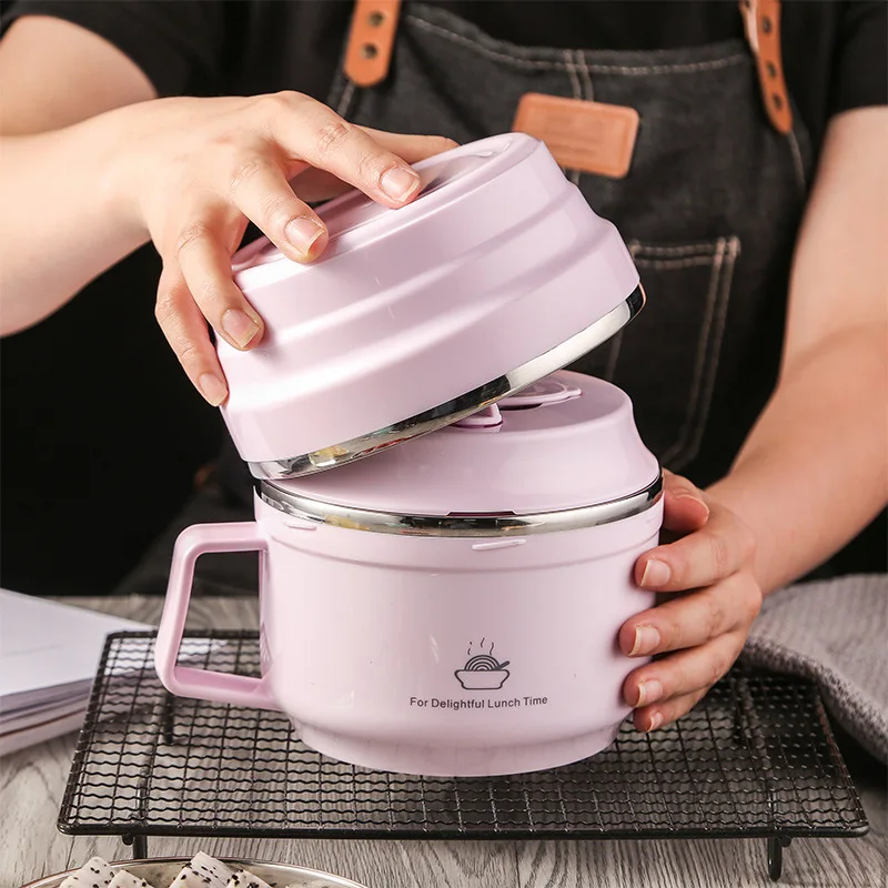 304 Stainless Steel Insulated Container Septated Students Children fan gang 1 People Portable Lunch Box Snack Cup Office Workers