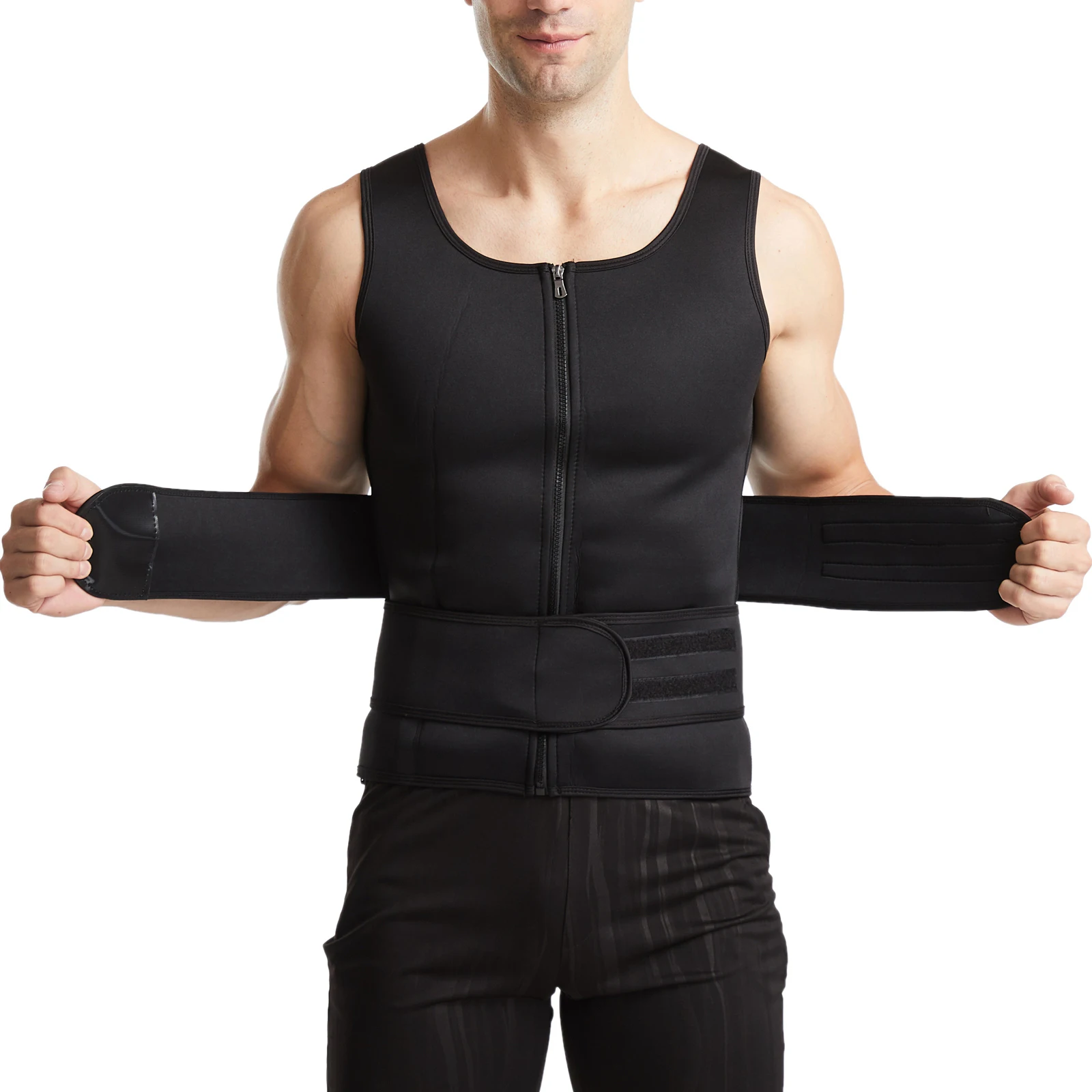 Men Body Shaper Sauna Vest Waist Trainer Double Belt Sweat Shirt Corset Top Abdomen Slimming Shapewear Fat Burn Fitness Top Men Body Shaper Sauna Vest Waist Trainer Double Belt Sweat Shirt Corset Top Abdomen Slimming Shapewear Fat Burn Fitness Top