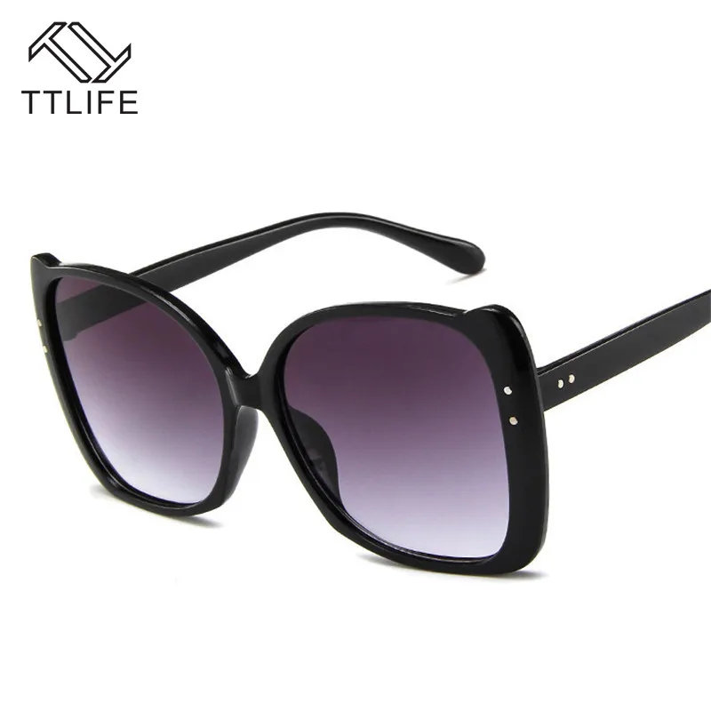 

TTLIFE Big Frame Gradient Sunglasses Women Shades Oversized Square Oculos De Sol Brand Designer Vintage Eyewear Fashion YJHH0065