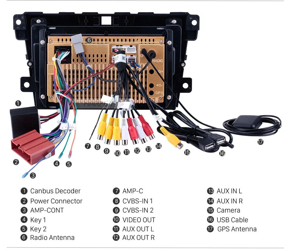 Perfect Harfey 2 Din 9" Android 8.1/9.0 Car Radio For MAZDA CX-7 2007 2008 2009 2010 2011 2012 2013 2014 GPS Multimedia Player Head Unit 17