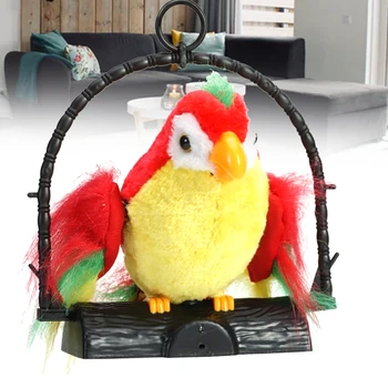 

Birthday Gift Party Electric Parrot Hanging Mimics Recording Simulation Repeat Voice Funny Imitate Talking Home Decor Kids Toy