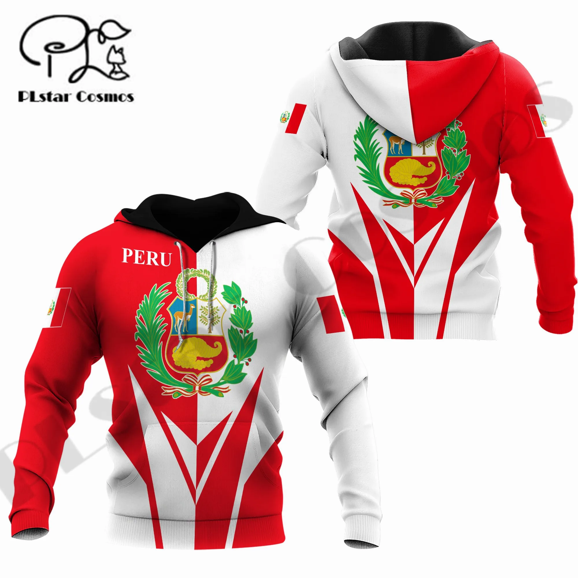 

PLstar Cosmos 3DPrint Newfashion Peru Flag Art Unique Men/Women Premium Hrajuku Casual Streetwear Hoodies/Zip/Sweatshirt Style-1