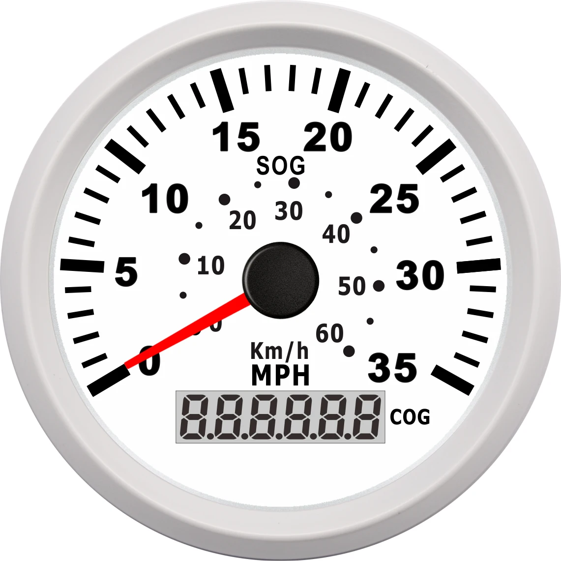 900-20011 85mm Marine GPS Speedometer 9-32V Universal Tuning Auto Car Meter 0-35MPH Speed Gauge With Red Backlight ATV Tachometer GPS Spee - Цвет: 900-20011