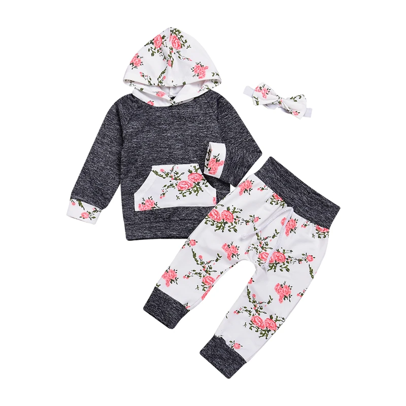 

Girls Baby Clothes Hoodie Sweatshirt Top+Pants 2pcs Outfit Set Lovely Baby Girl Clothing Set