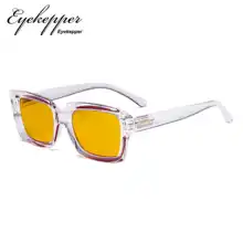 HP9107 Eyekepper, синий светильник, блокирующие очки с янтарным тонированным фильтром, большие квадратные компьютерные очки для женщин