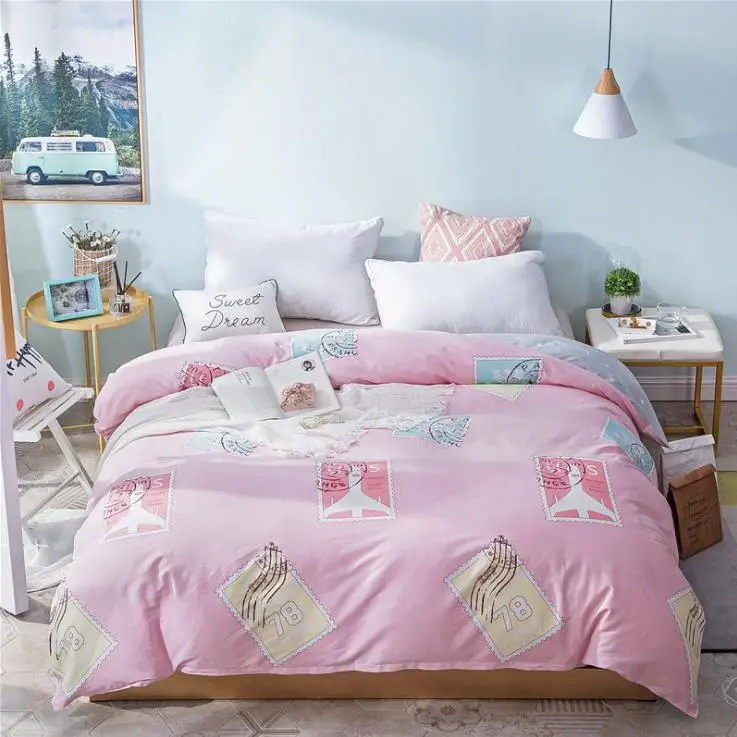 R 1 шт., хлопок, пододеяльник, с принтом, queen King size, пододеяльник, односпальная двуспальная кровать, для дома, постельные принадлежности, Артикул - Цвет: R