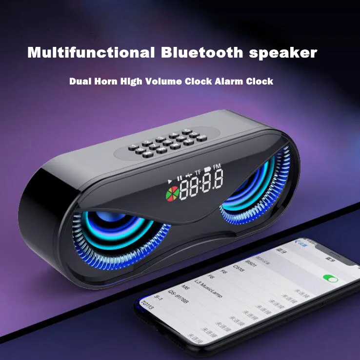 

2019 Bluetooth speaker portable wireless speaker sound system 10W music surround water Radio proof outdoor radio alarm clock