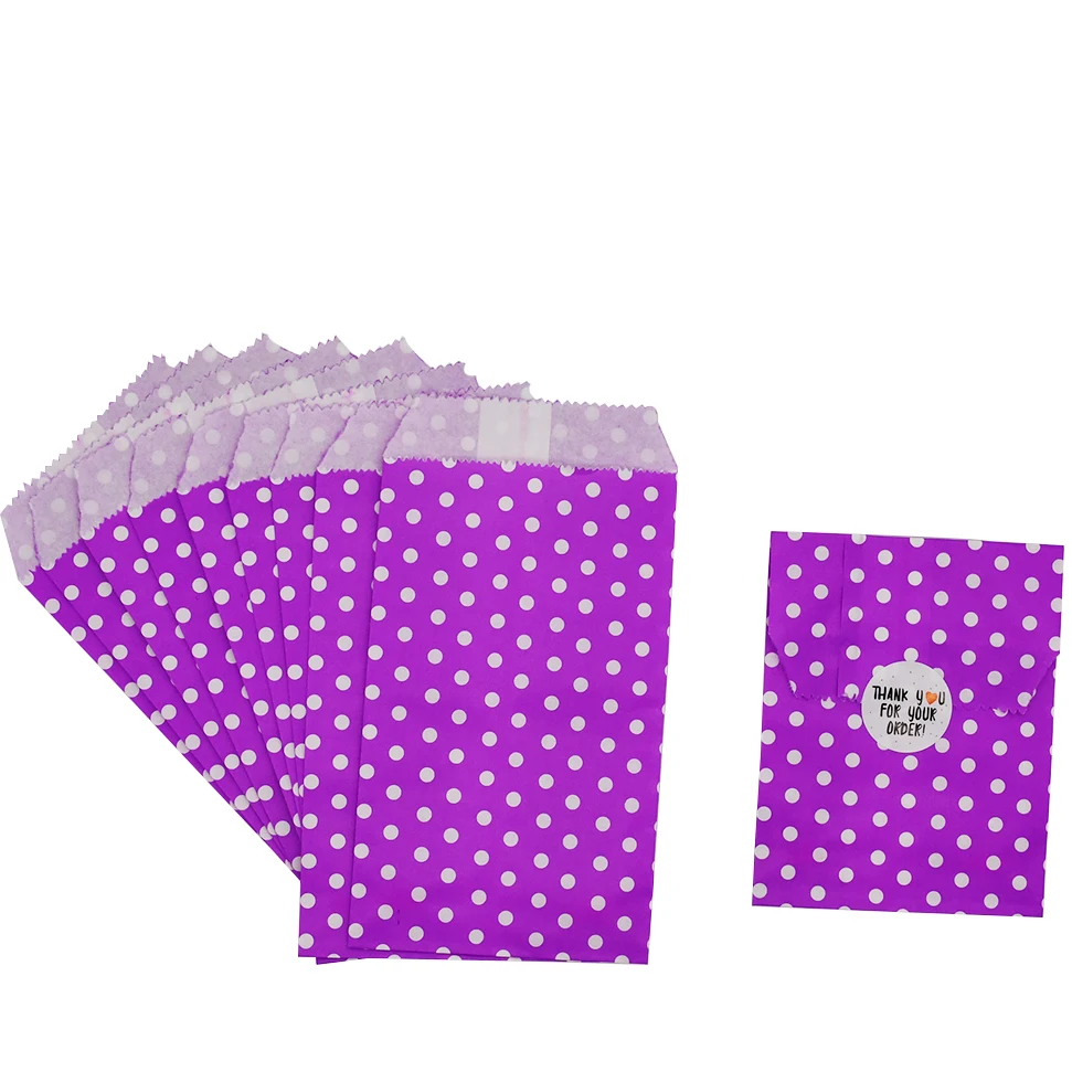 10 stücke bevorzugen Süßigkeiten Geschenkt üten flache Kraft Party bevorzugen Papiertüten Chevron gestreifte Punkte Papier Bastel tasche für Hochzeits feier Lieferungen – Detail 3