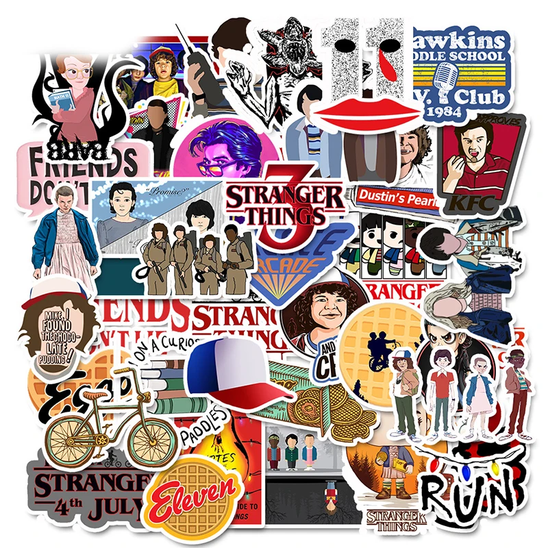 

10/30/50PCS cartoon weird story character bicycle graffiti stickers skateboard helmet leather bag decoration wholesale