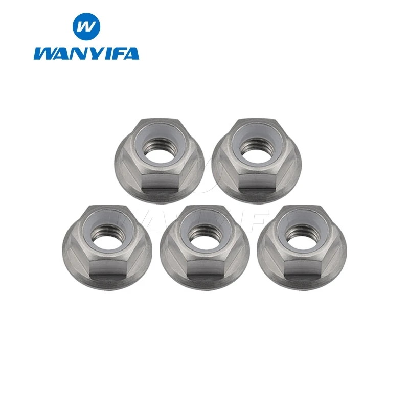 

Wanyifa Titanium M8 M10 M14 Flange Nylon Lock Nuts for Bike Cycling Motorcycle Car Fasteners