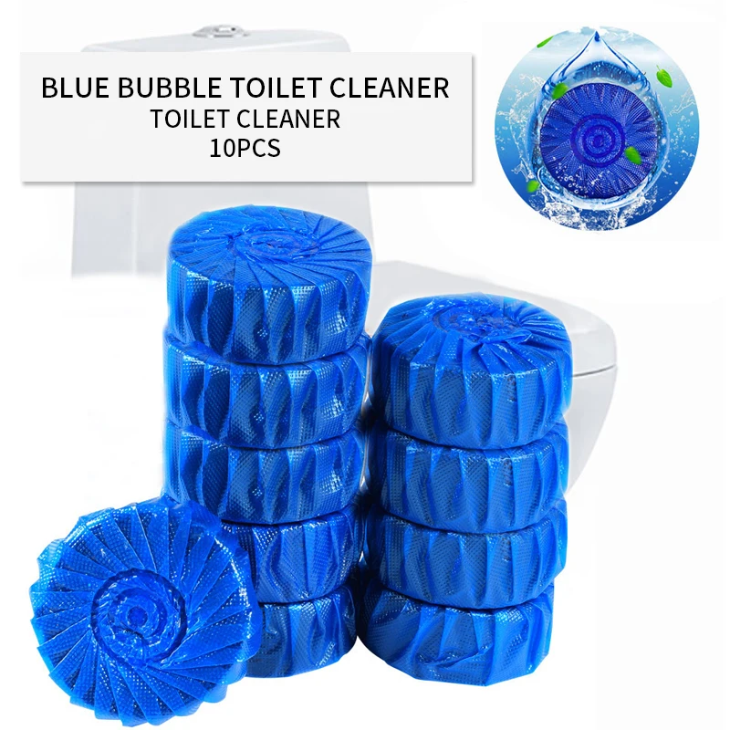 10pcs Home Toilet Cleaner Ball Powerful Automatic Flush Toilet Bowl