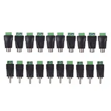 20-Pack Phono RCA штекер и гнездо к av-винтовой клемме аудио/видео разъем адаптера(10 мужчин и 10 женщин